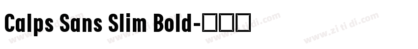 Calps Sans Slim Bold字体转换